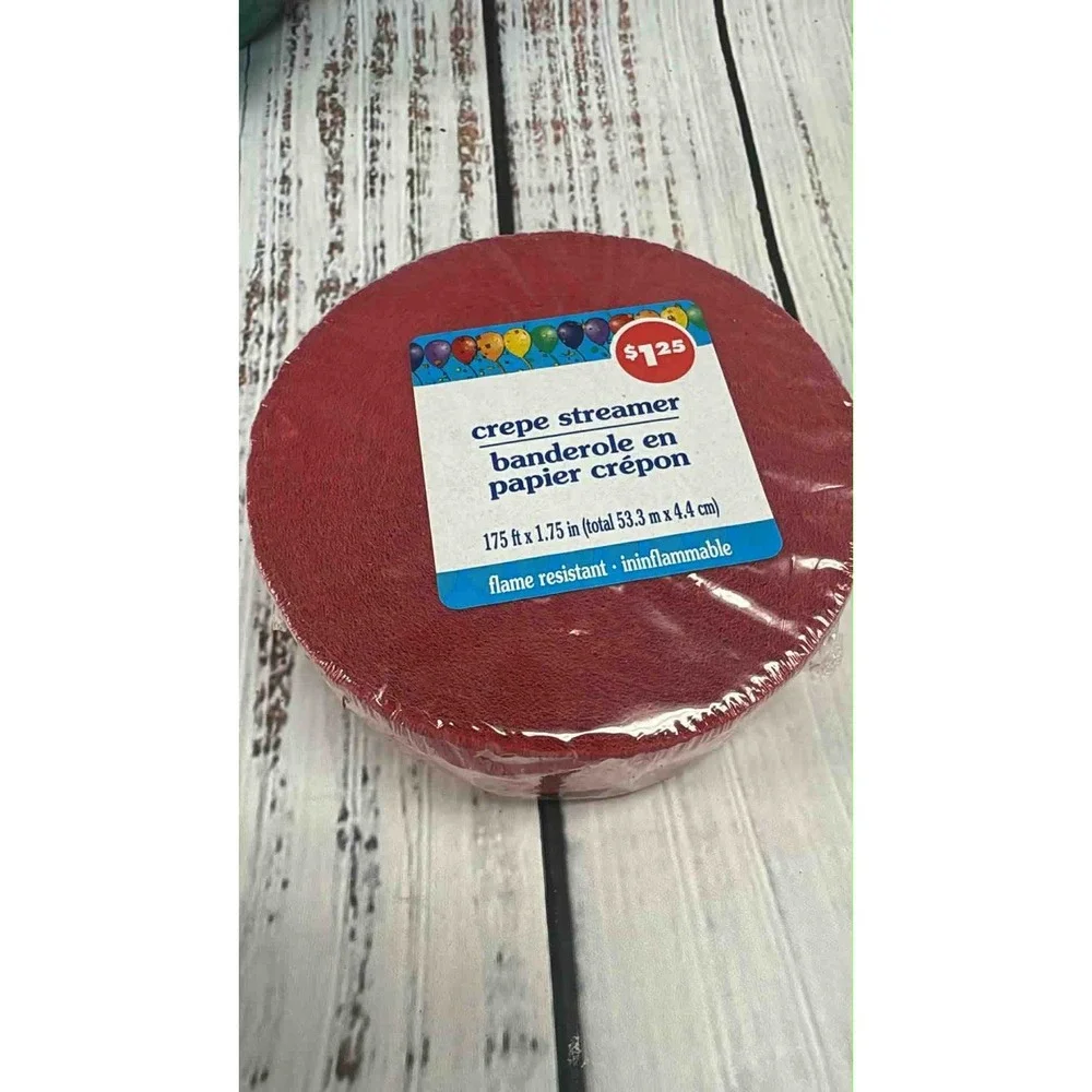 Crepe Streamer Roll Red Flame Resistant Party Decoration‎ Craft